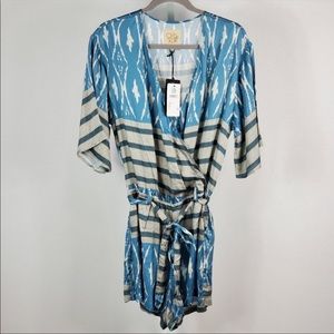 Chaser brand shorts romper with belted tie cute!